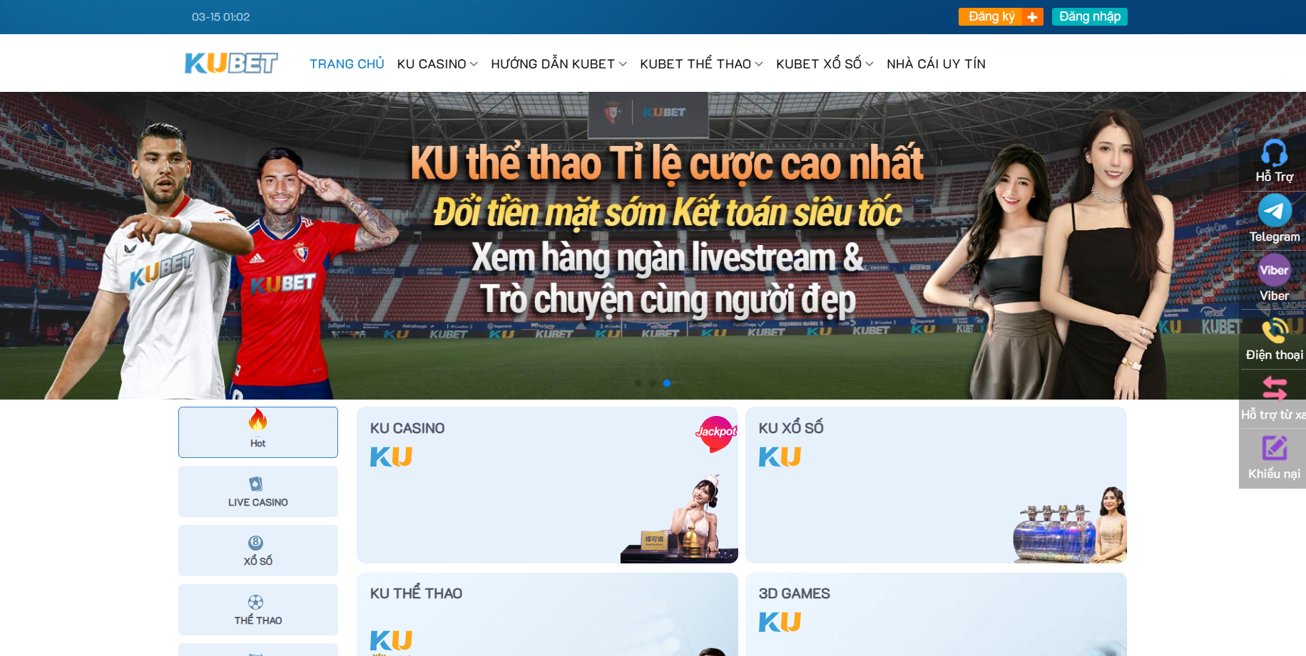 Truy cập vào Kubet để tạo tài khoản