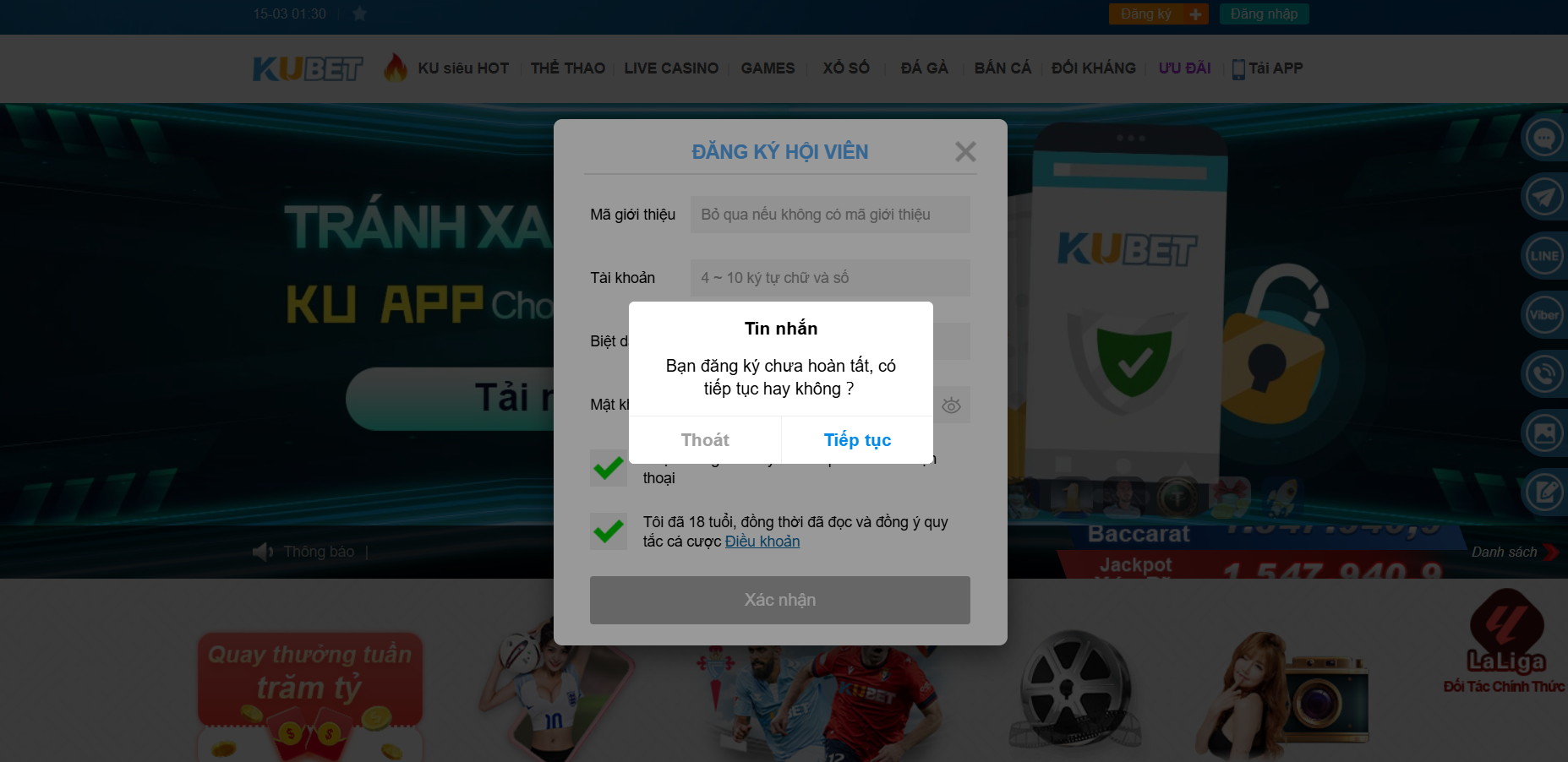 Một số lỗi và cách khắc phục khi đăng ký Kubet
