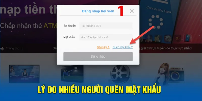 Người chơi tiến hành đổi mật khẩu khi không còn nhớ mật khẩu như thế nào?
