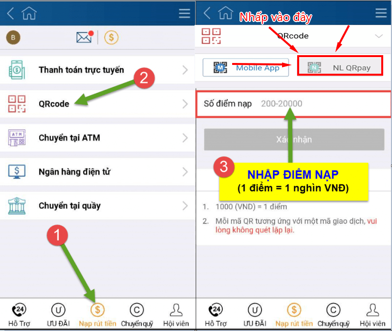 Giao dịch qua QR Code
