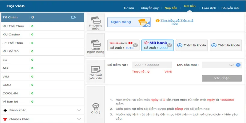 Hướng dẫn chi tiết các thao tác giao dịch Kubet 